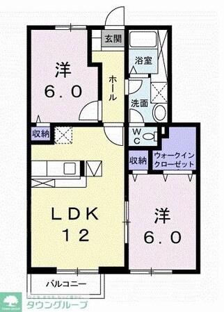 グリーンコートAの物件間取画像